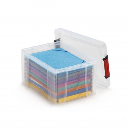 Bac plastique de rangement transparent renforcé 17L