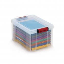 Bac plastique de rangement transparent renforcé 17L