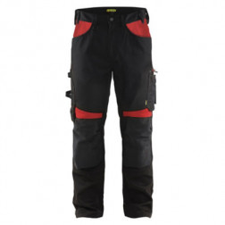 Pantalon cordura stretch 2D BLAKLADER Noir Rouge 38