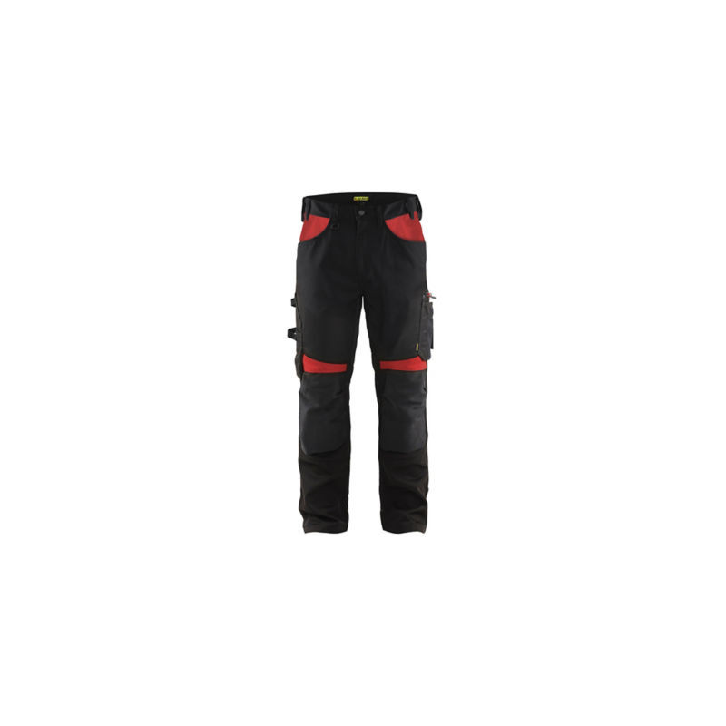 Pantalon cordura stretch 2D BLAKLADER Noir Rouge 38