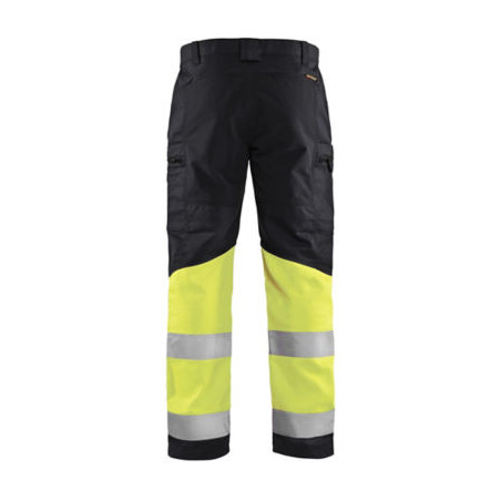 Pantalon artisan haute-visibilité stretch BLAKLADER Noir Jaune fluo 38