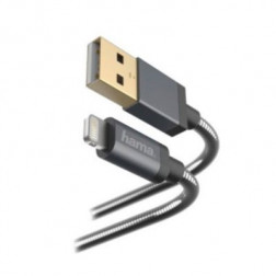 CABLE HAMA LIGHTNING - USB METAL 1,5M