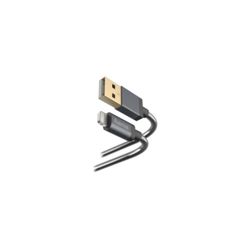 CABLE HAMA LIGHTNING - USB METAL 1,5M