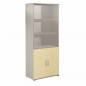 MEUBLE HT 2 PORTES BASSES ALU/HETRE